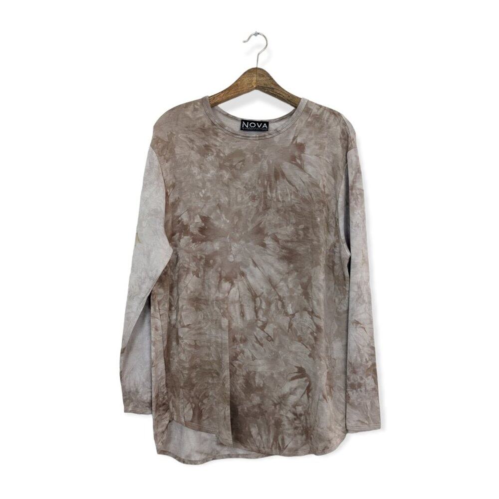 Nova Industries Long Sleeve Muted Tie-Dye Shirt Size XL
